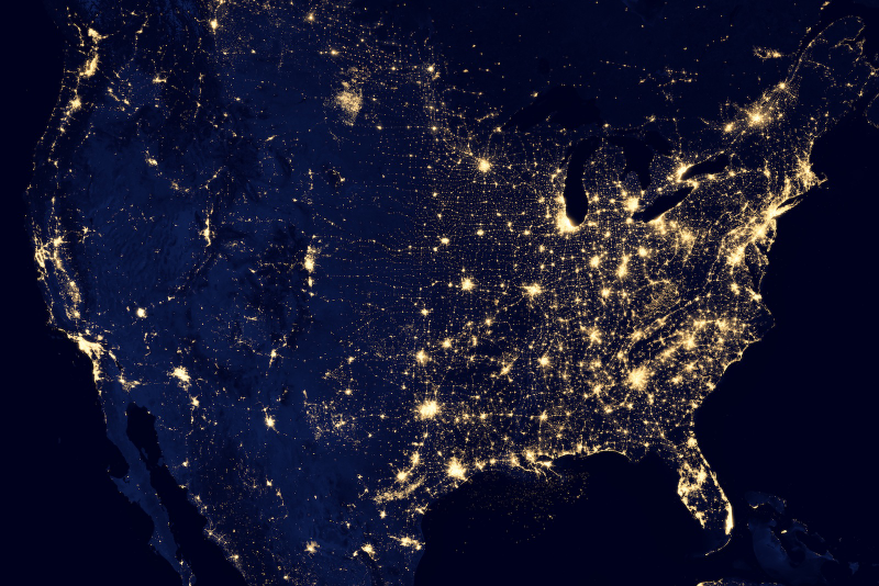 Illustration for article titled What do these nighttime satellite photos reveal about civilization?